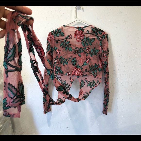 Rare For Love and Lemons Flower Orchid Crop Top Size XS & S EUC - Picture 11 of 14